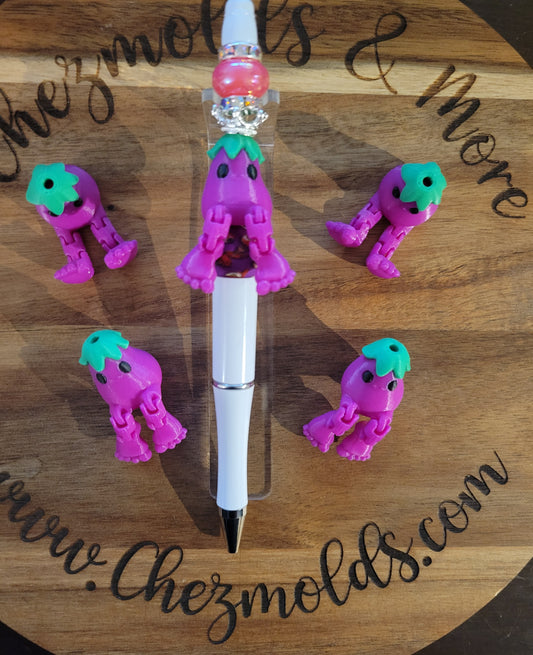 CE 3d printed focal Bead-eggyplant kicker ( flexy feet )