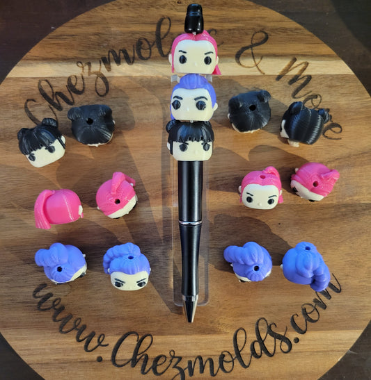 CE 3d printed focal Bead-Kpop girls