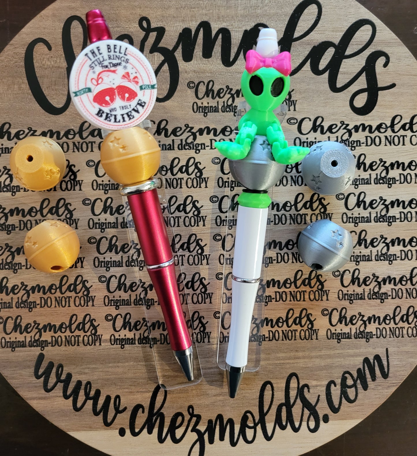 CE 3d printed focal Bead-Jingle bell shaker