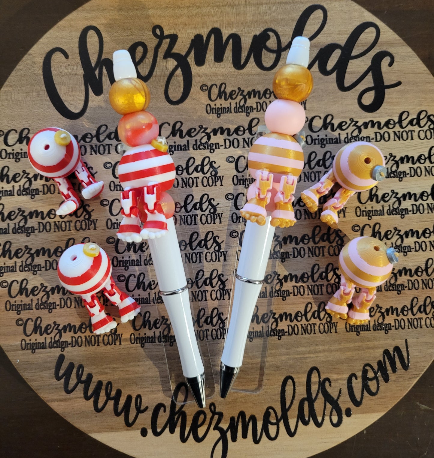 CE 3d printed focal Bead- ornament kicker ( flexy feet )