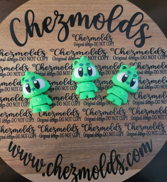 Beadable 3d printed -keychain flexy G-baby