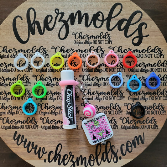 Mini Beadable silicone band for chapstick- markers