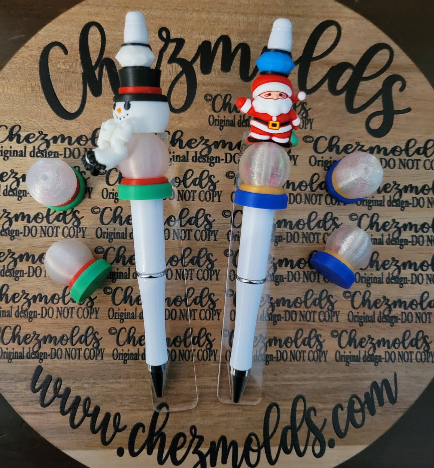 CE 3d printed focal Bead-Snowglobe shaker