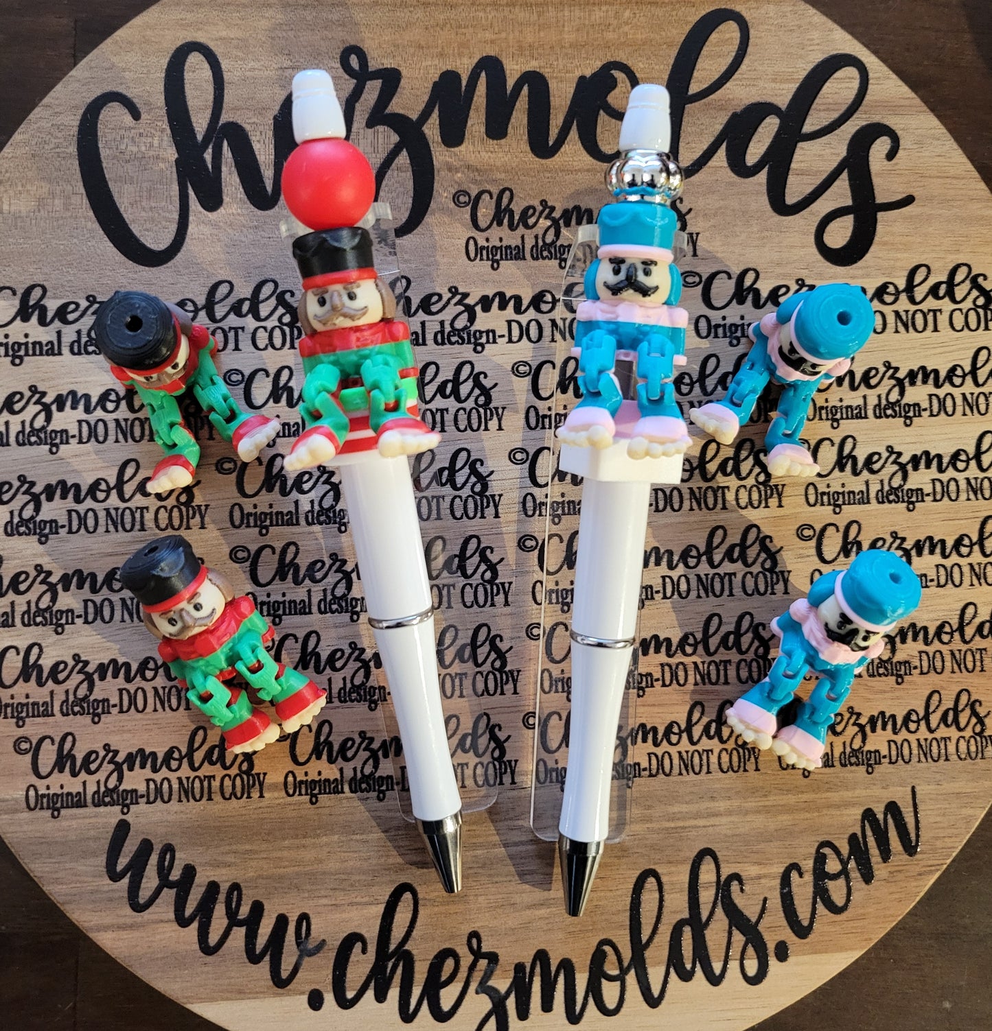 CE 3d printed focal Bead- Nutcracker kicker ( flexy feet )