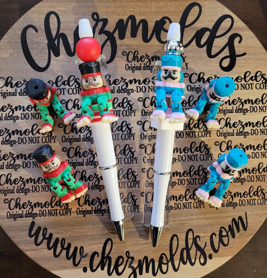 CE 3d printed focal Bead- Nutcracker kicker ( flexy feet )