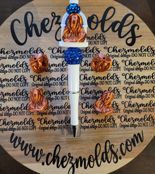 CE 3d printed focal Bead- Mary Statue