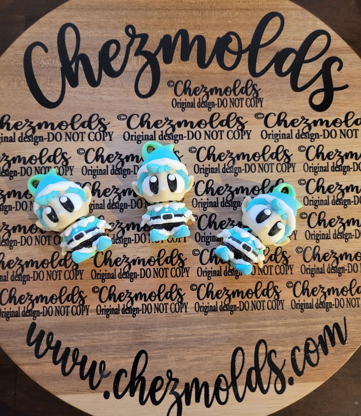 Beadable 3d printed -keychain flexy Elf baby