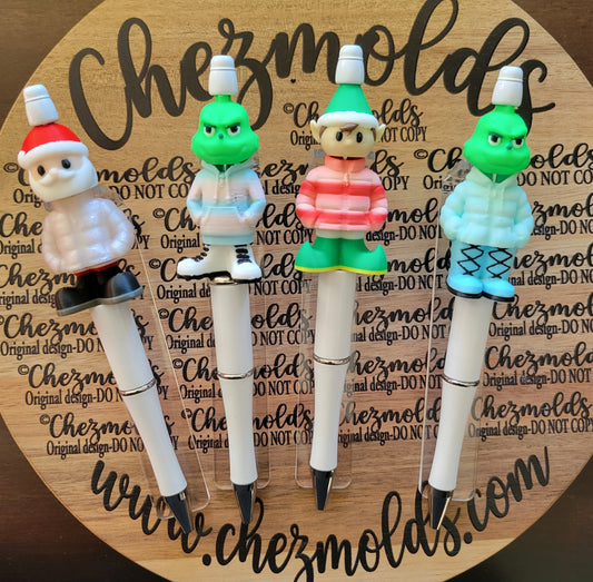 CE 3d printed focal Bead- BUILD A BUDDY-Holiday edition-sold individually