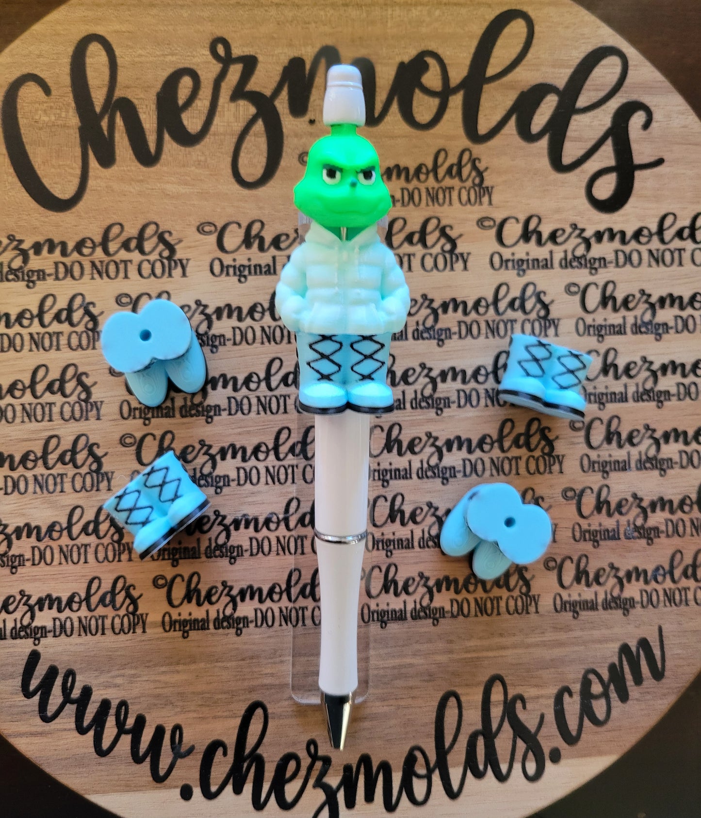 CE 3d printed focal Bead- BUILD A BUDDY-Holiday edition-sold individually