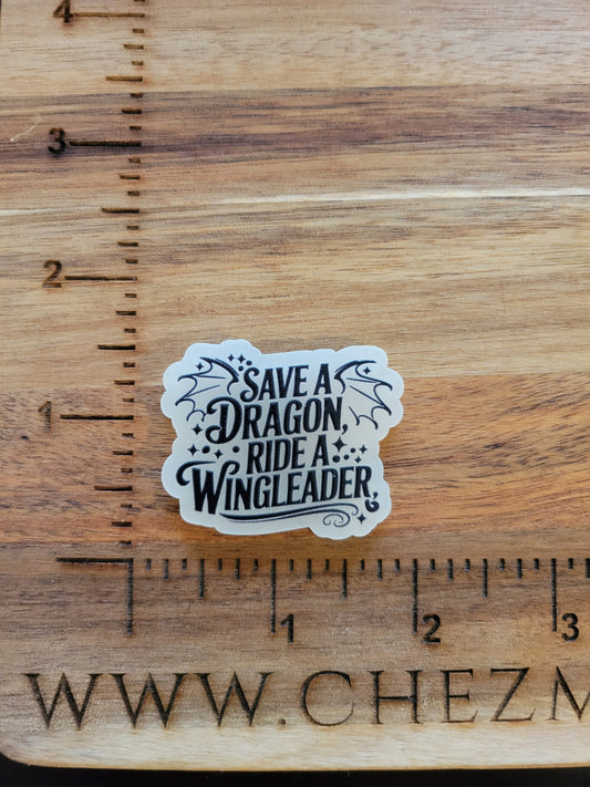 uv printed acrylic flatback-GLOW- save a dragon