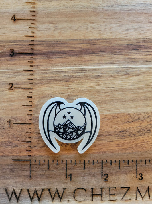 uv printed acrylic flatback-GLOW- wings & Starlight