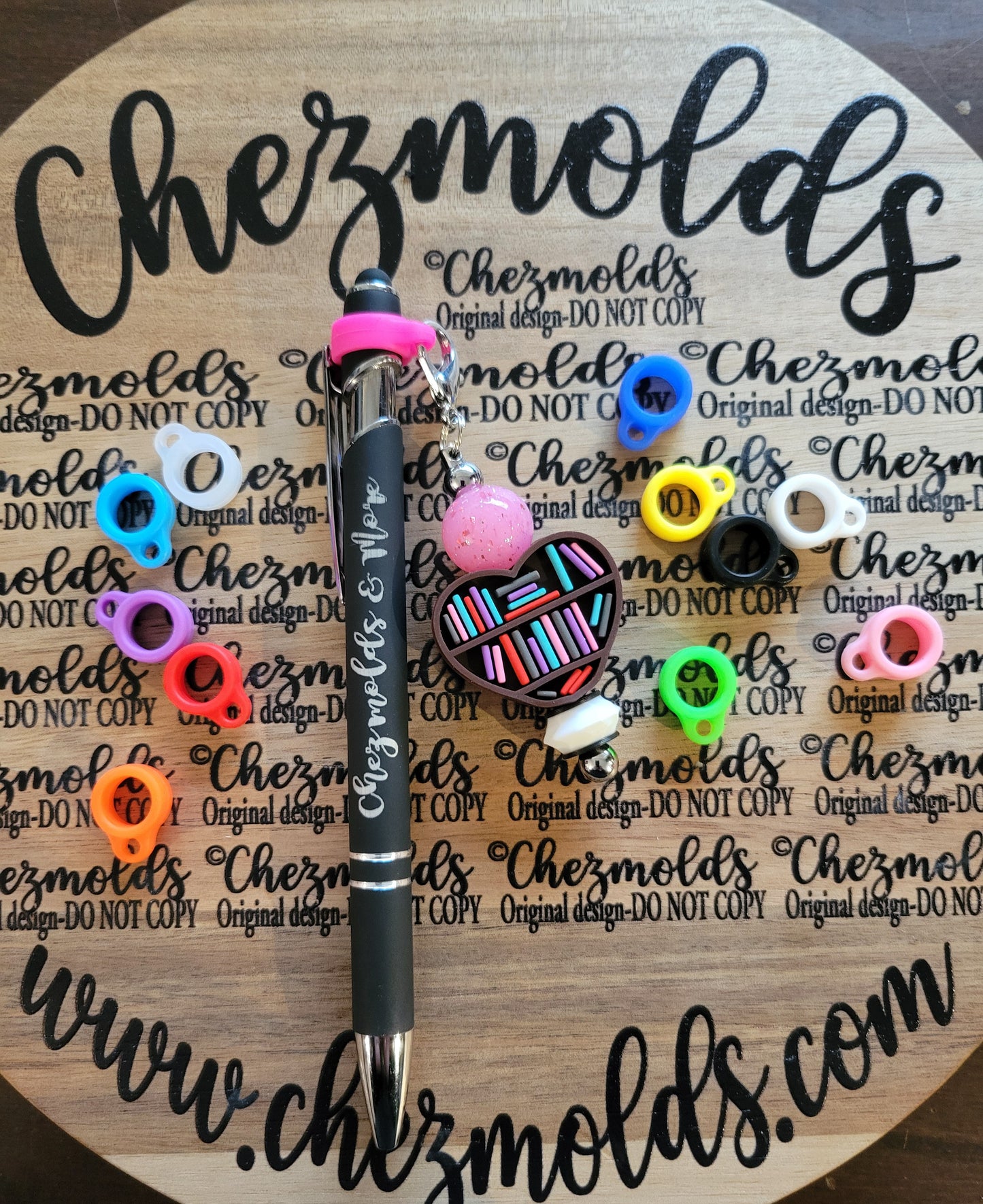 Mini Beadable silicone band for pens