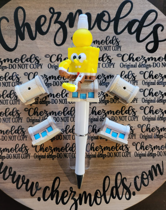 CE 3d printed focal Bead- crabby diner