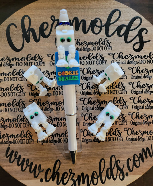 CE 3d printed focal Bead- Cutie milk kicker ( flexy feet )