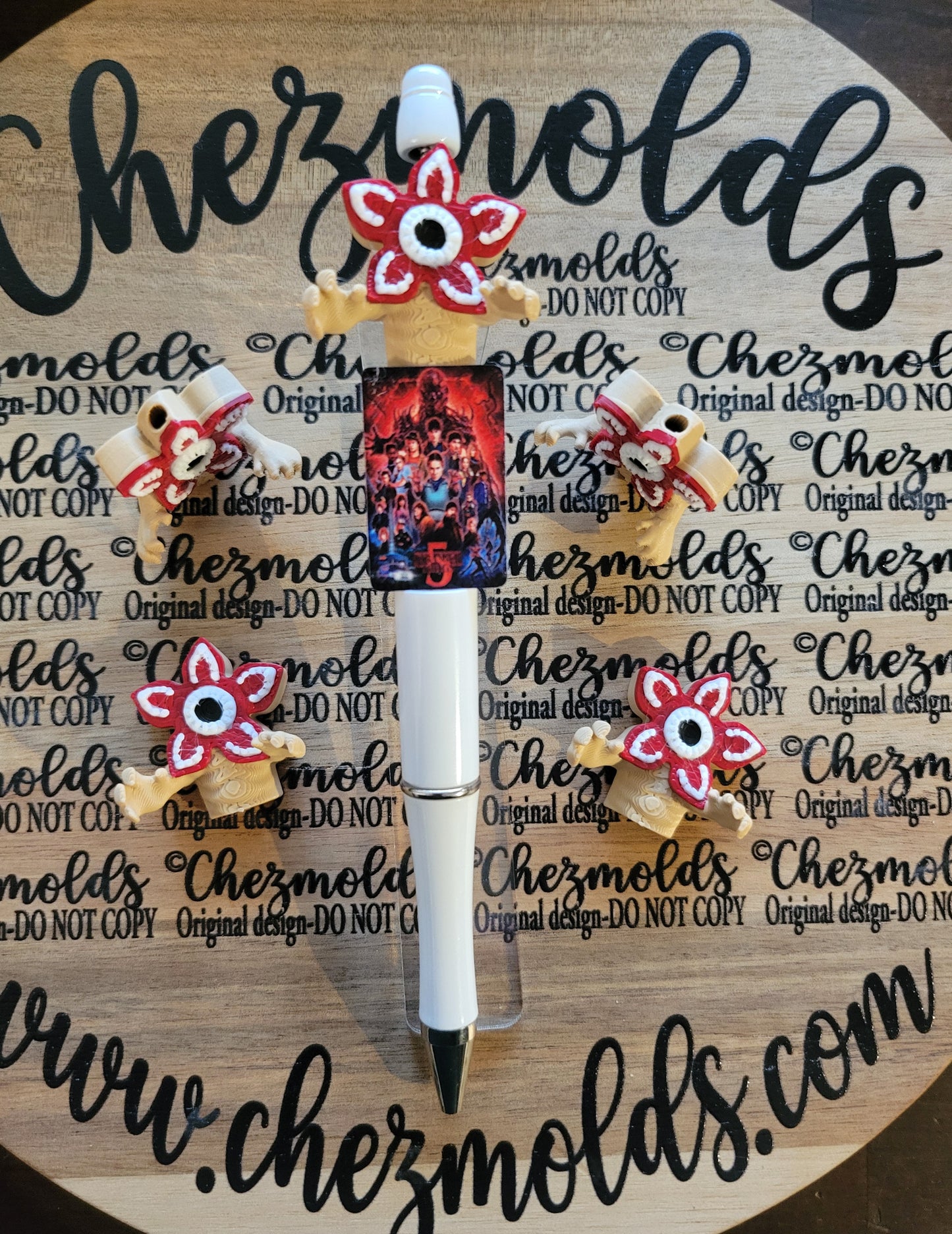 CE 3d printed focal Bead-3d demogorgon with hands