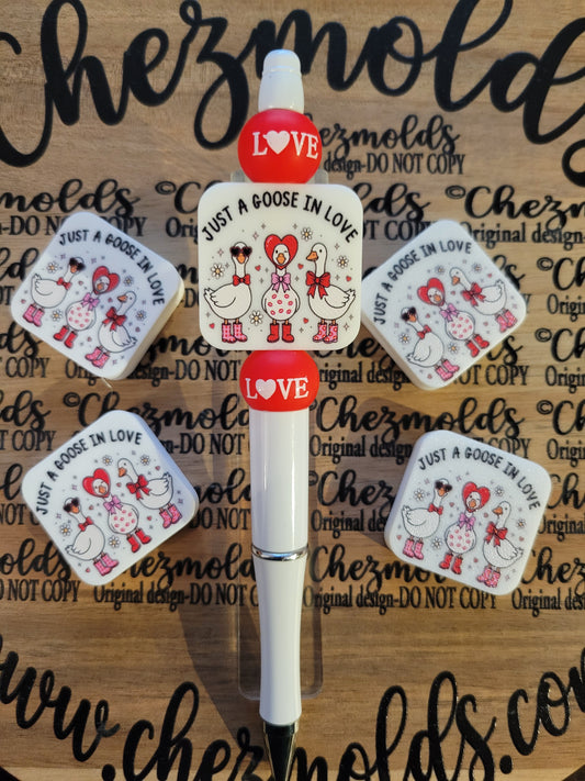 CE 3d printed focal Bead-love goose