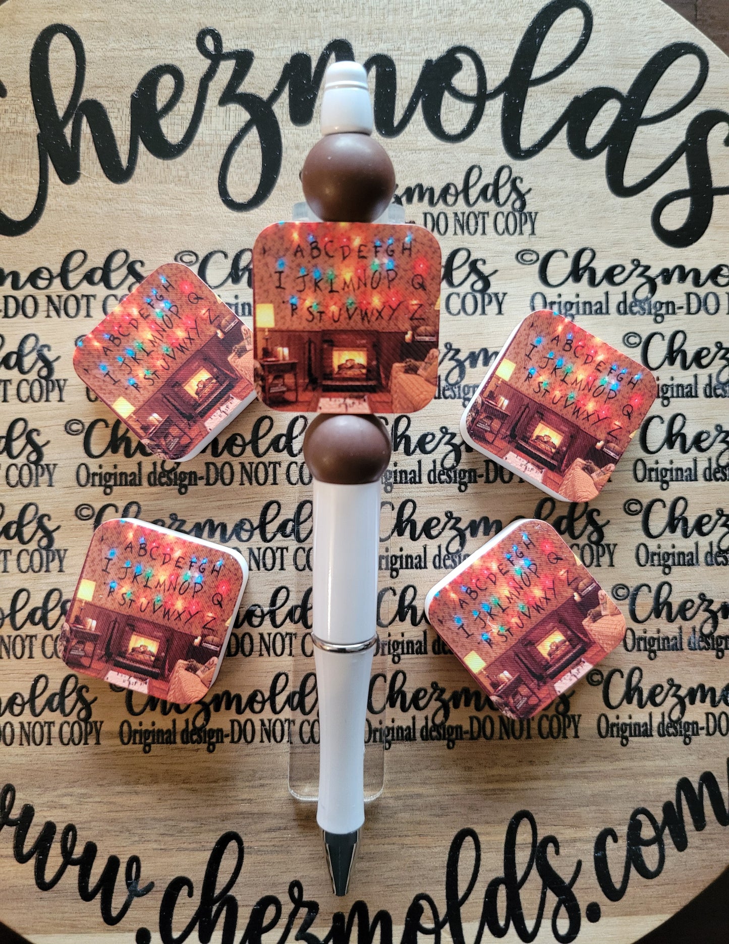 CE 3d printed focal bead-ST- lights/ fireplace