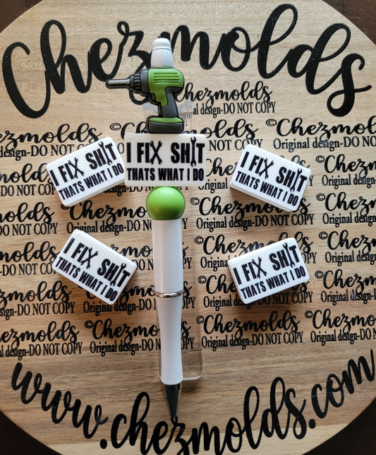 CE 3d printed focal bead- I Fix Sh*t thats what i do