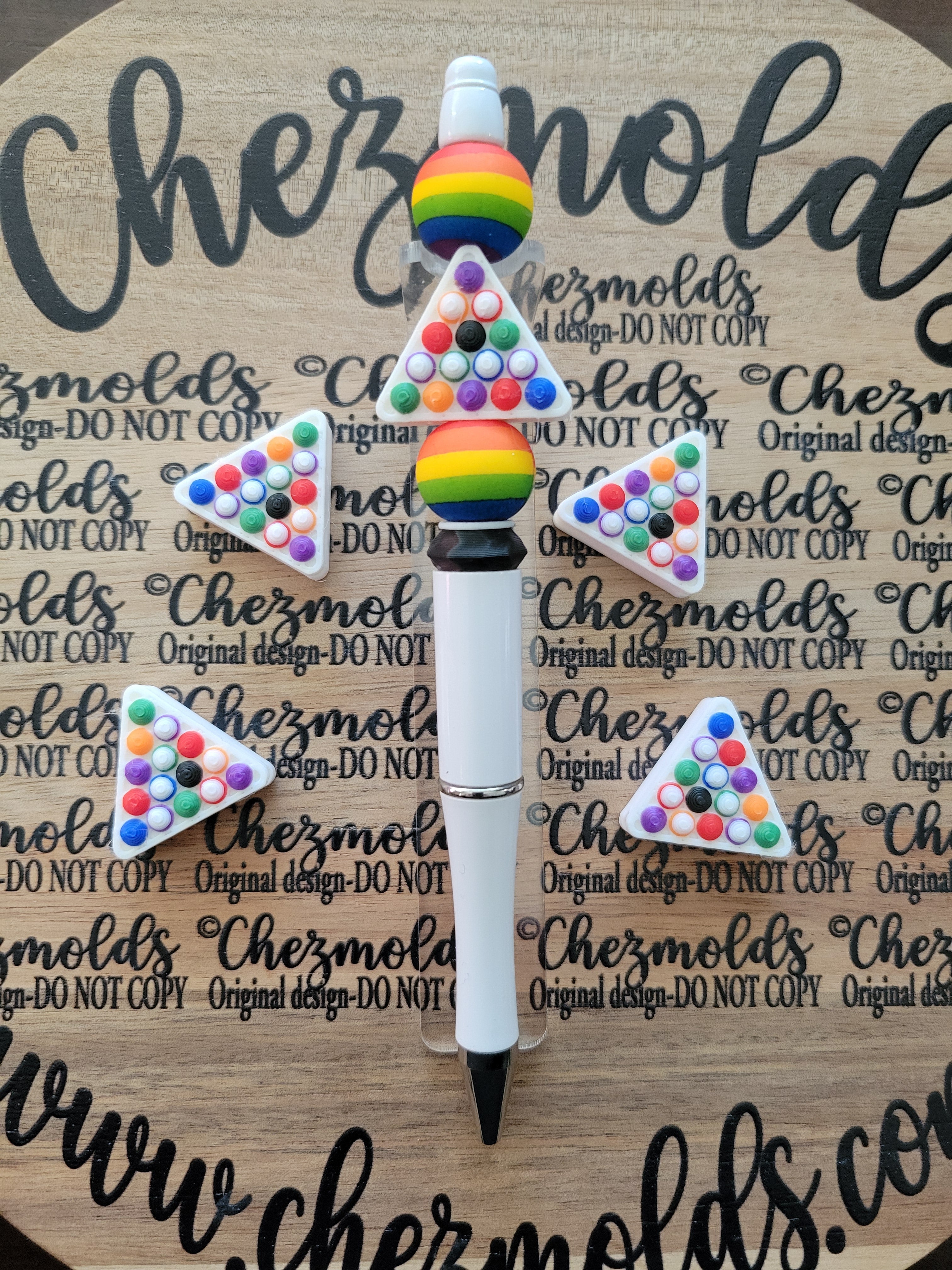 CE 3d printed focal Bead-Rack o balls ( pool) – ChezMolds & More