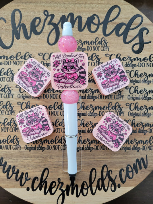 CE 3d printed focal Bead- all booked raccoon