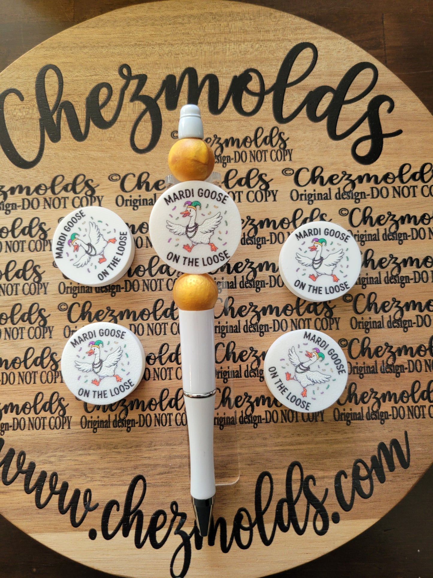 CE 3d printed focal Bead-Mardi goose