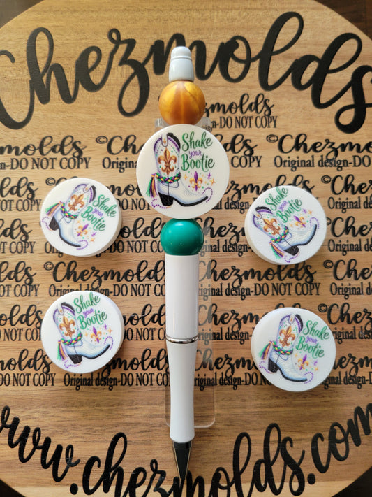 CE 3d printed focal Bead-shake your bootie