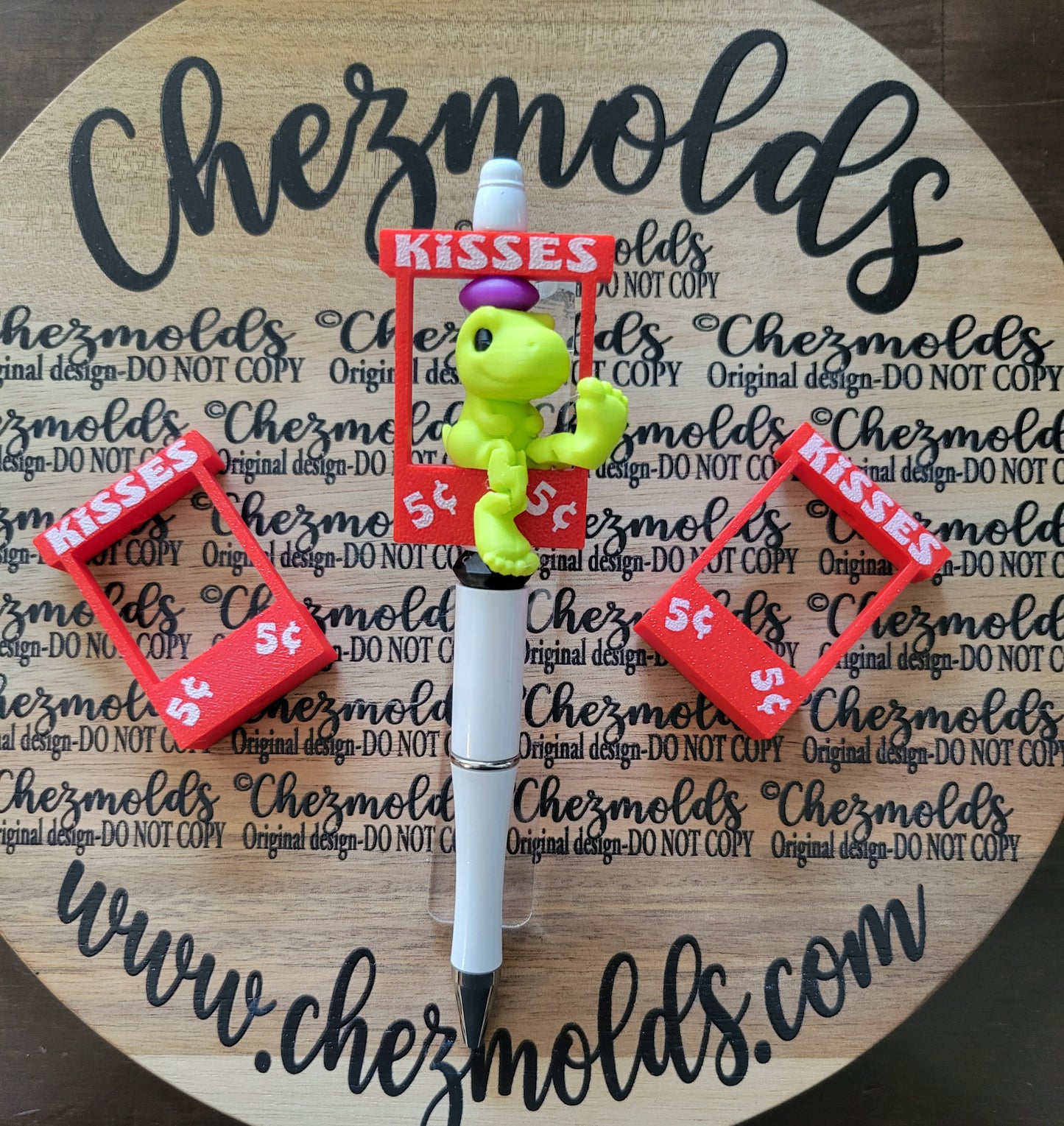 CE 3d printed focal Bead -kiss booth