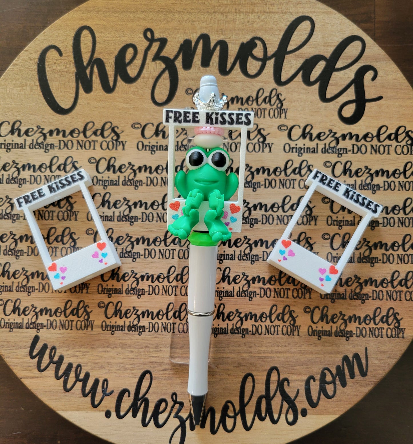 CE 3d printed focal Bead -kiss booth