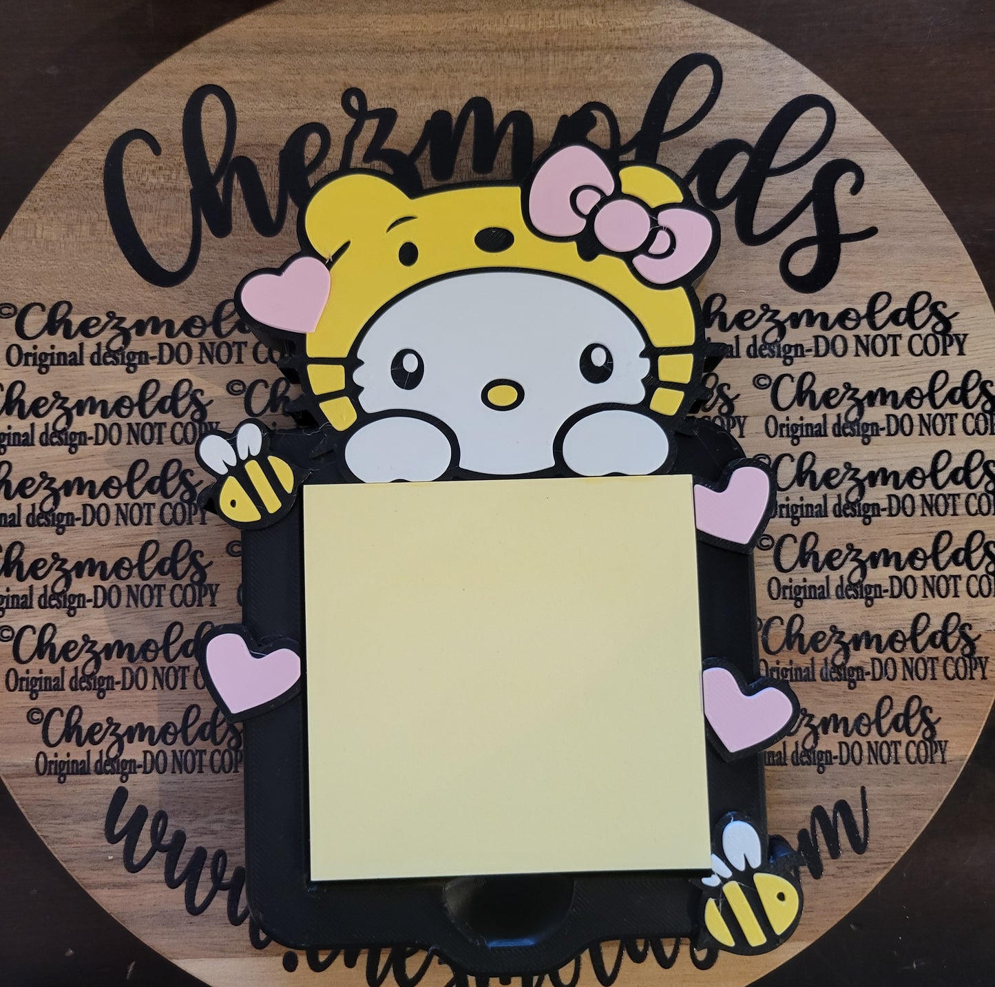 CE 3d printed post it note holder-HK bee
