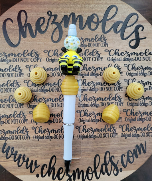 CE 3d printed focal bead-3d beehive