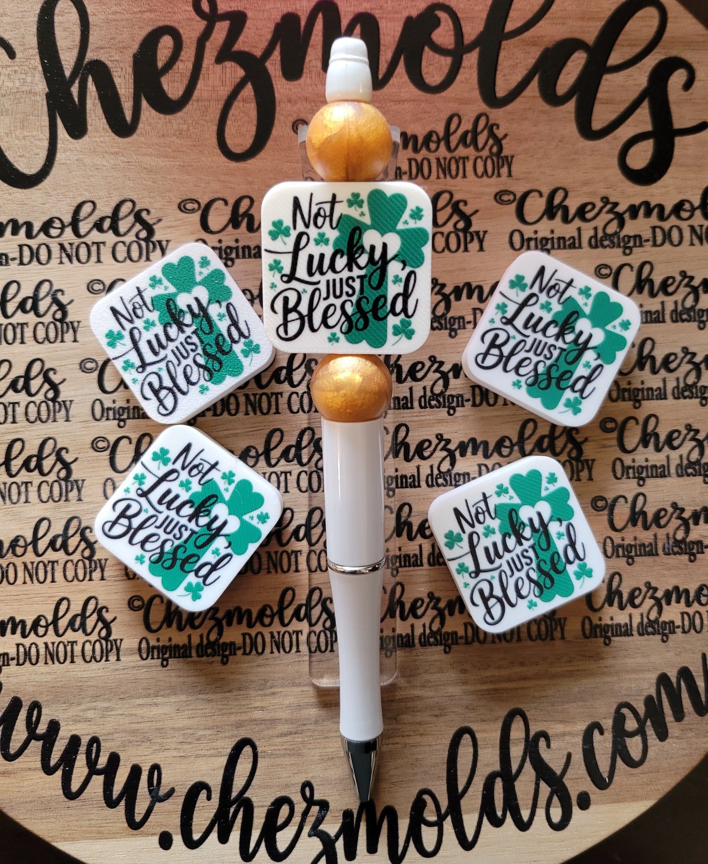 CE 3d printed focal Bead-Not lucky just blessed