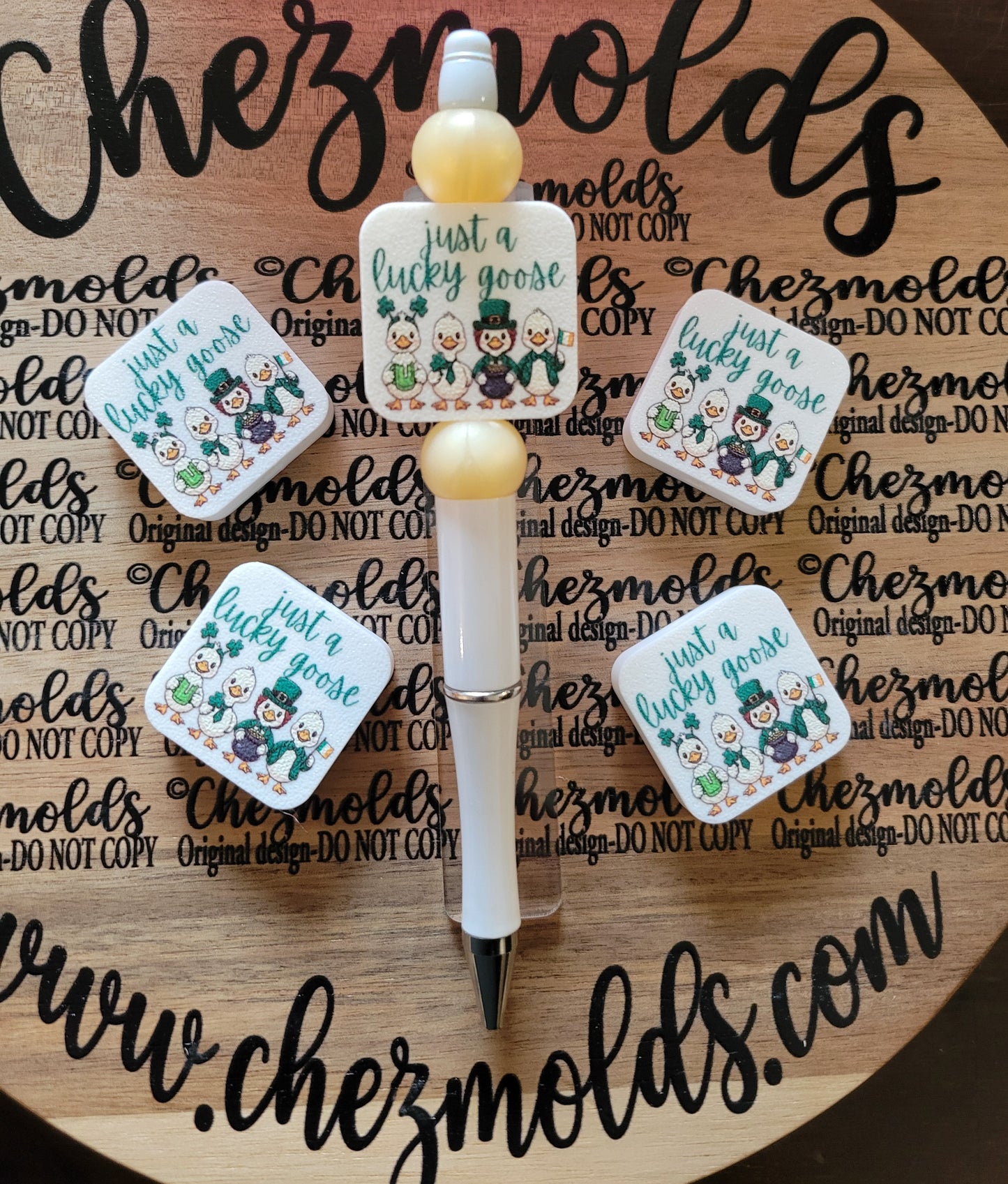 CE 3d printed focal Bead-Lucky goose