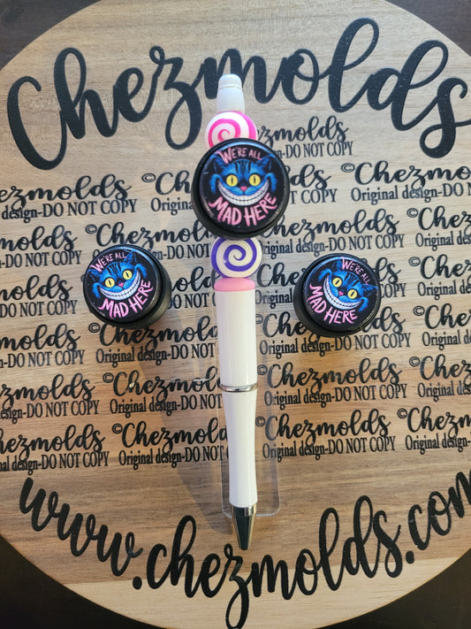 CE 3d printed Clicky button-  focal Bead-were all mad here