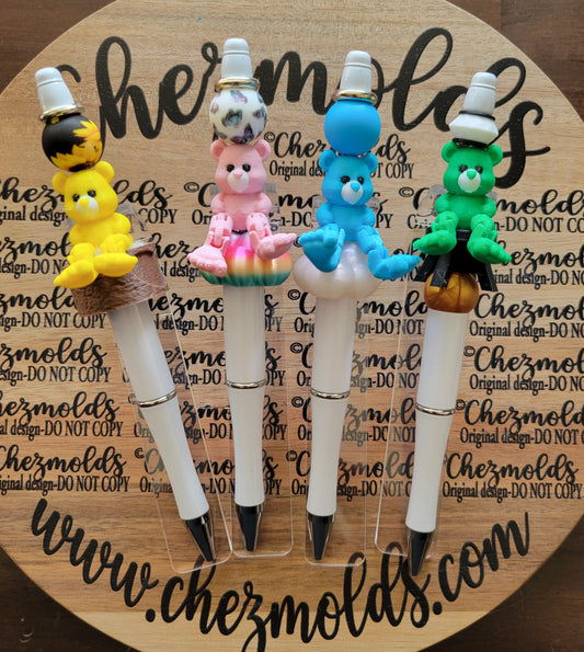 CE 3d printed focal bead- Caring bear kicker ( flexy feet )