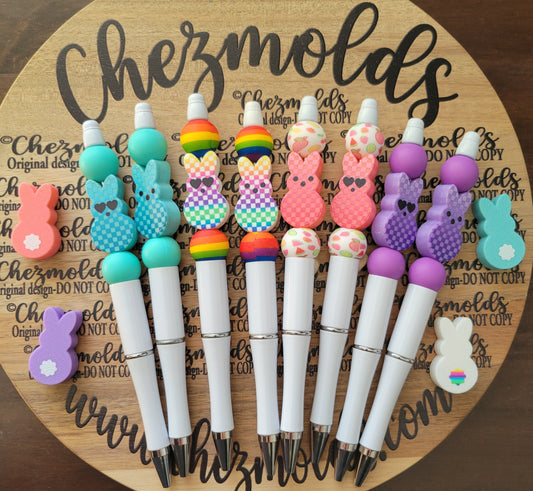 CE 3d printed focal Bead- peep checkered beads