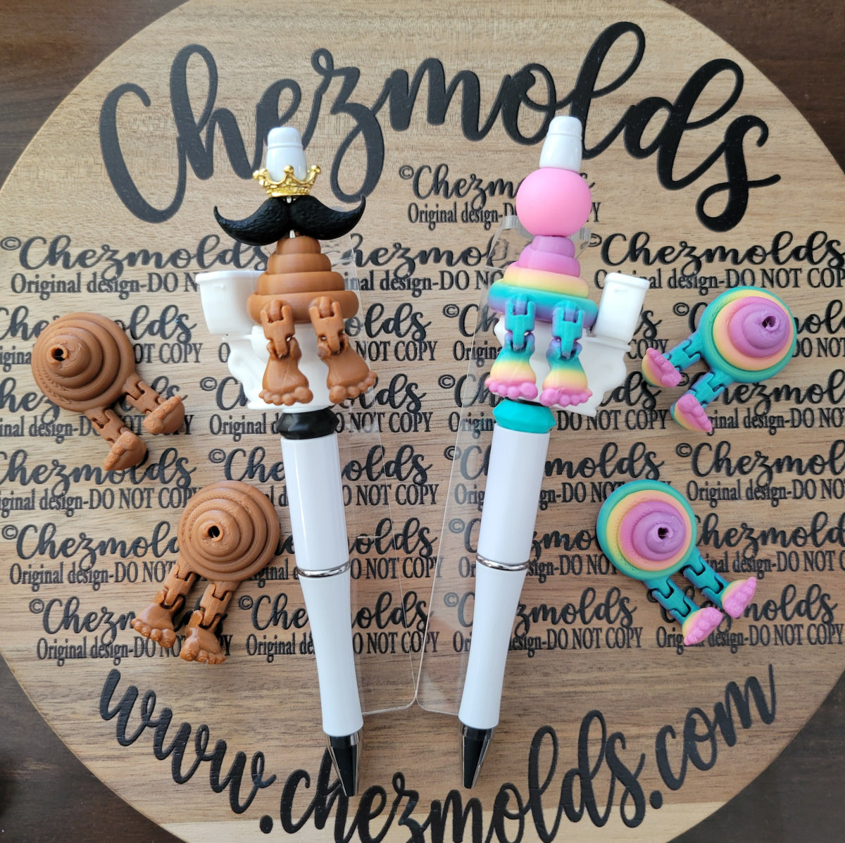 CE 3d printed focal -poop kicker with flexy feet – ChezMolds & More