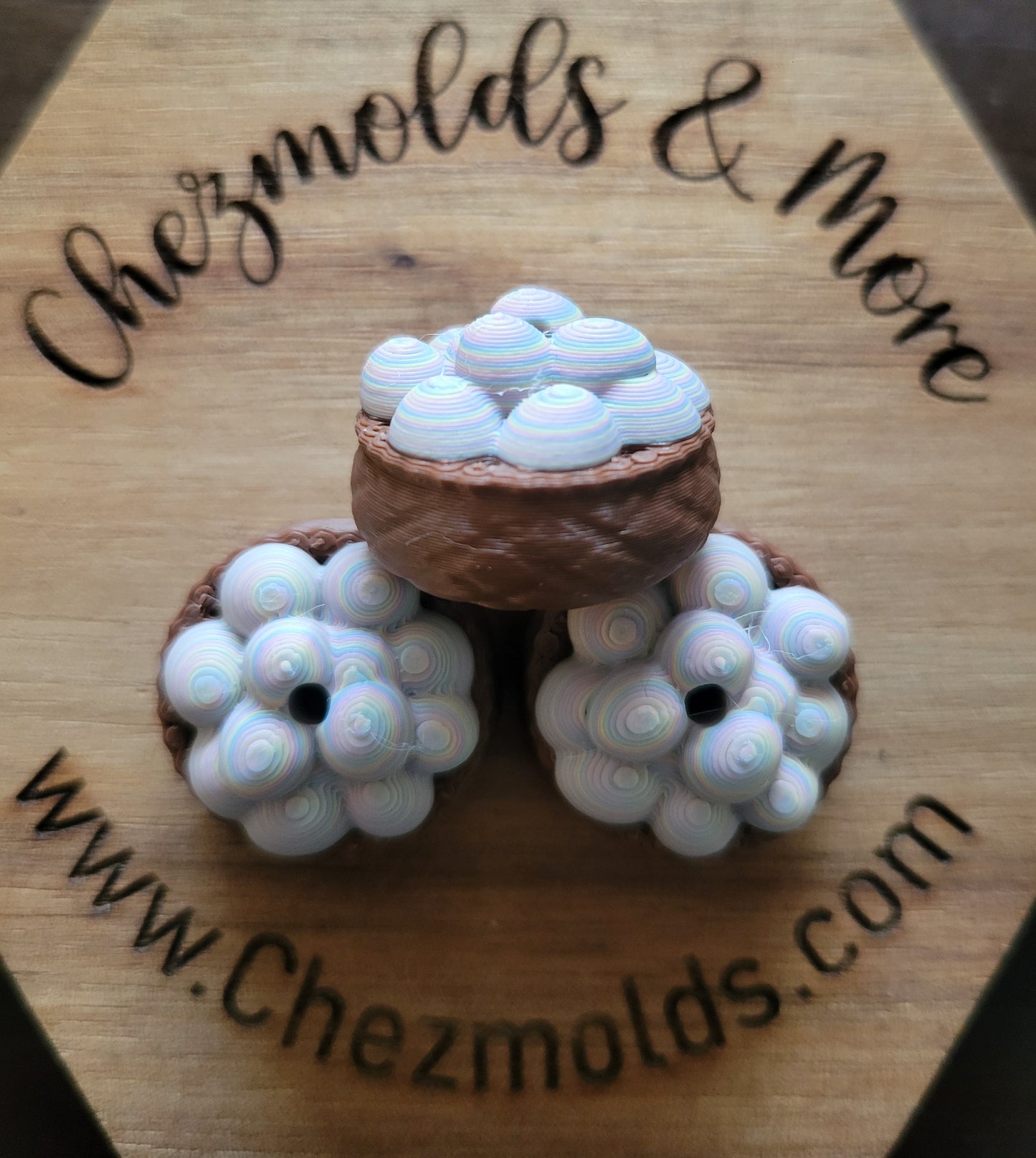 CE 3d printed focal Bead- egg filled baskets