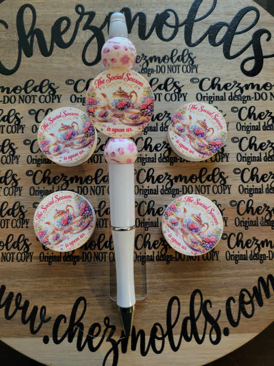 CE 3d printed focal Bead-Social season is upon us - CG exclusive design