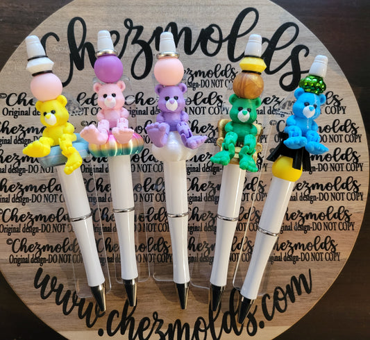 CE 3d printed focal bead- Caring bear kicker ( flexy feet )