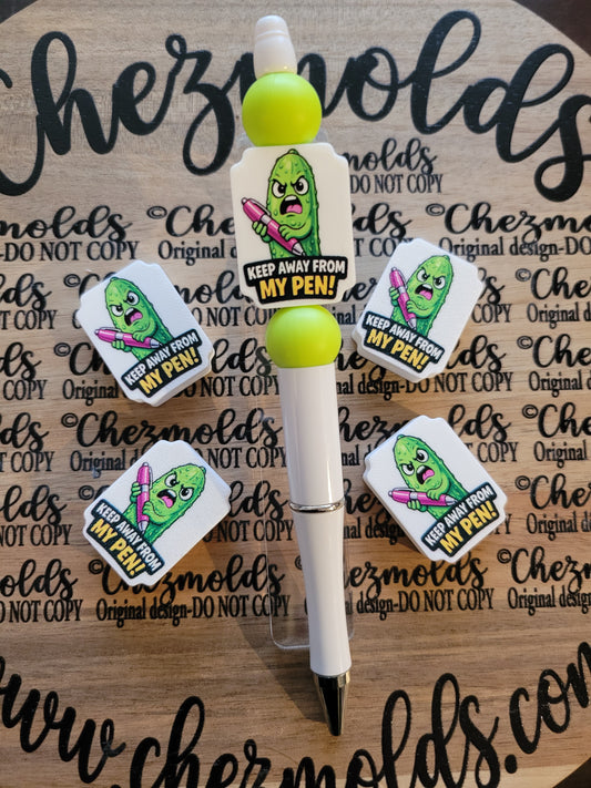 CE 3d printed focal Bead- Pickle keep away from my pen- CG exclusive design