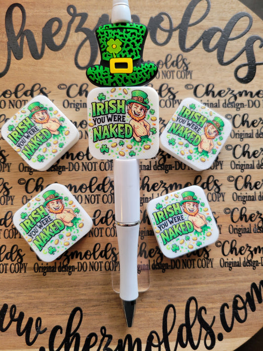 CE 3d printed focal Bead-irish naked- CG exclusive design