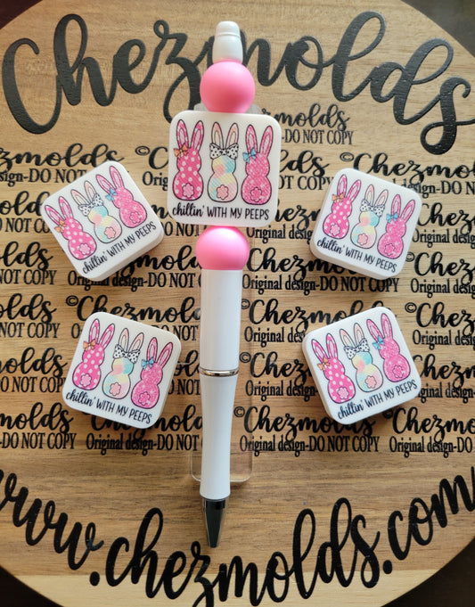 CE 3d printed focal Bead-Chillin with my peeps- CG exclusive design