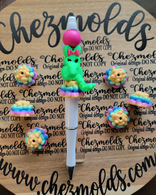 CE 3d printed focal Bead-Jellybean pile