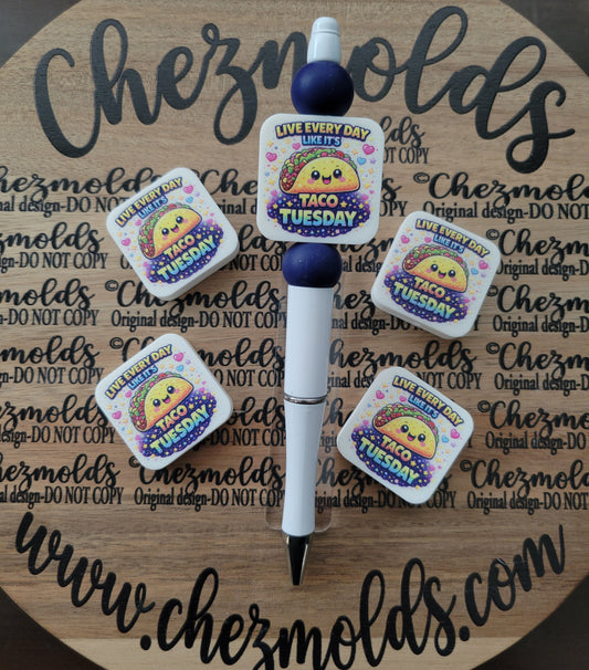 CE 3d printed focal Bead-Taco Tuesday- CG exclusive design