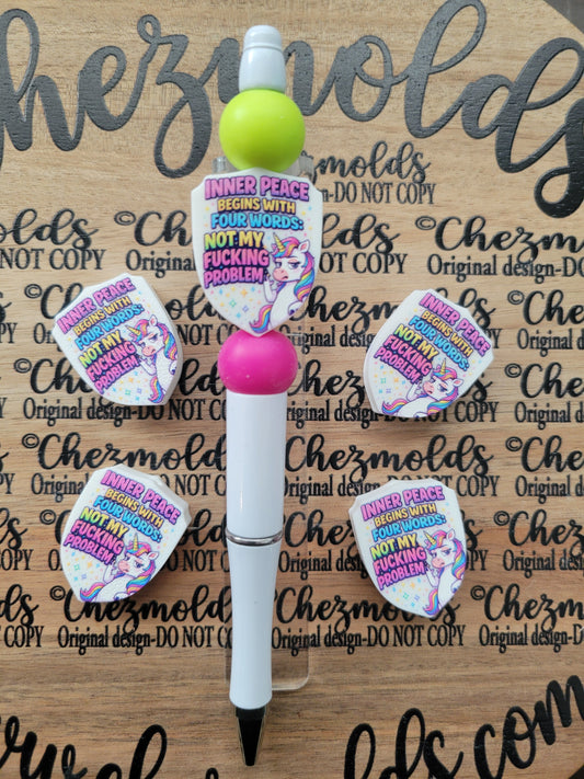 CE 3d printed focal Bead-Inner peace unicorn- CG exclusive design