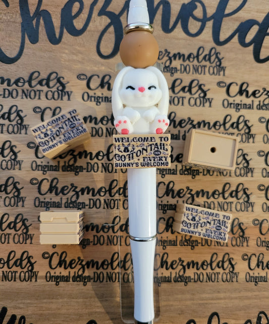 CE 3d printed focal Bead-Cotton tail crate