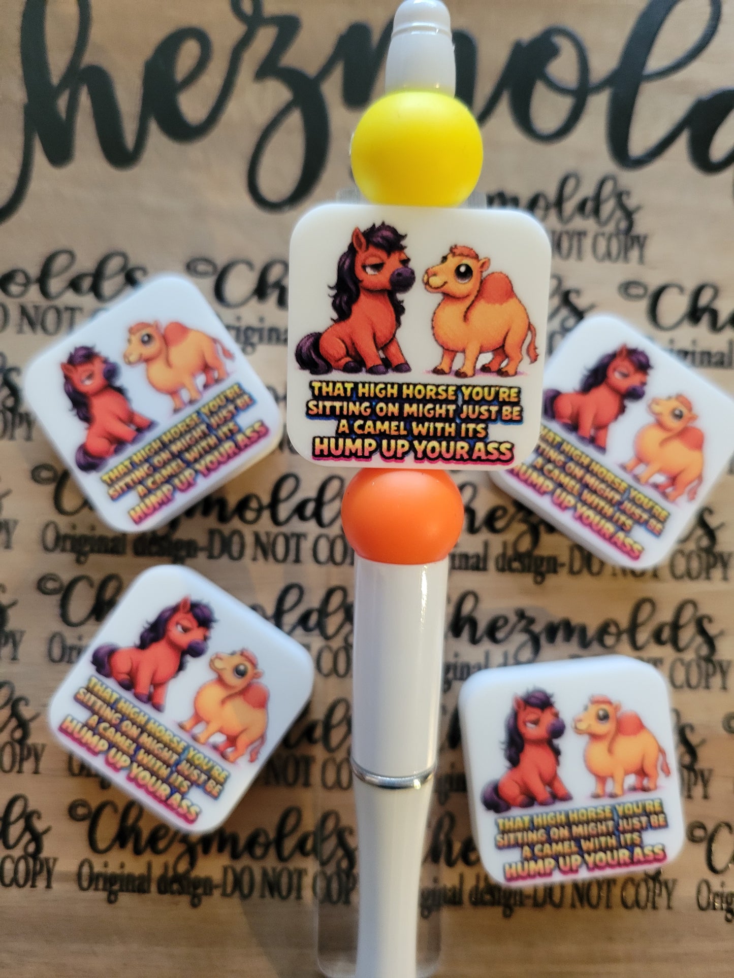 CE 3d printed focal Bead- hump up your a$$- CG exclusive design