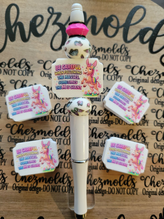 CE 3d printed focal Bead-careful following the masses- CG exclusive design