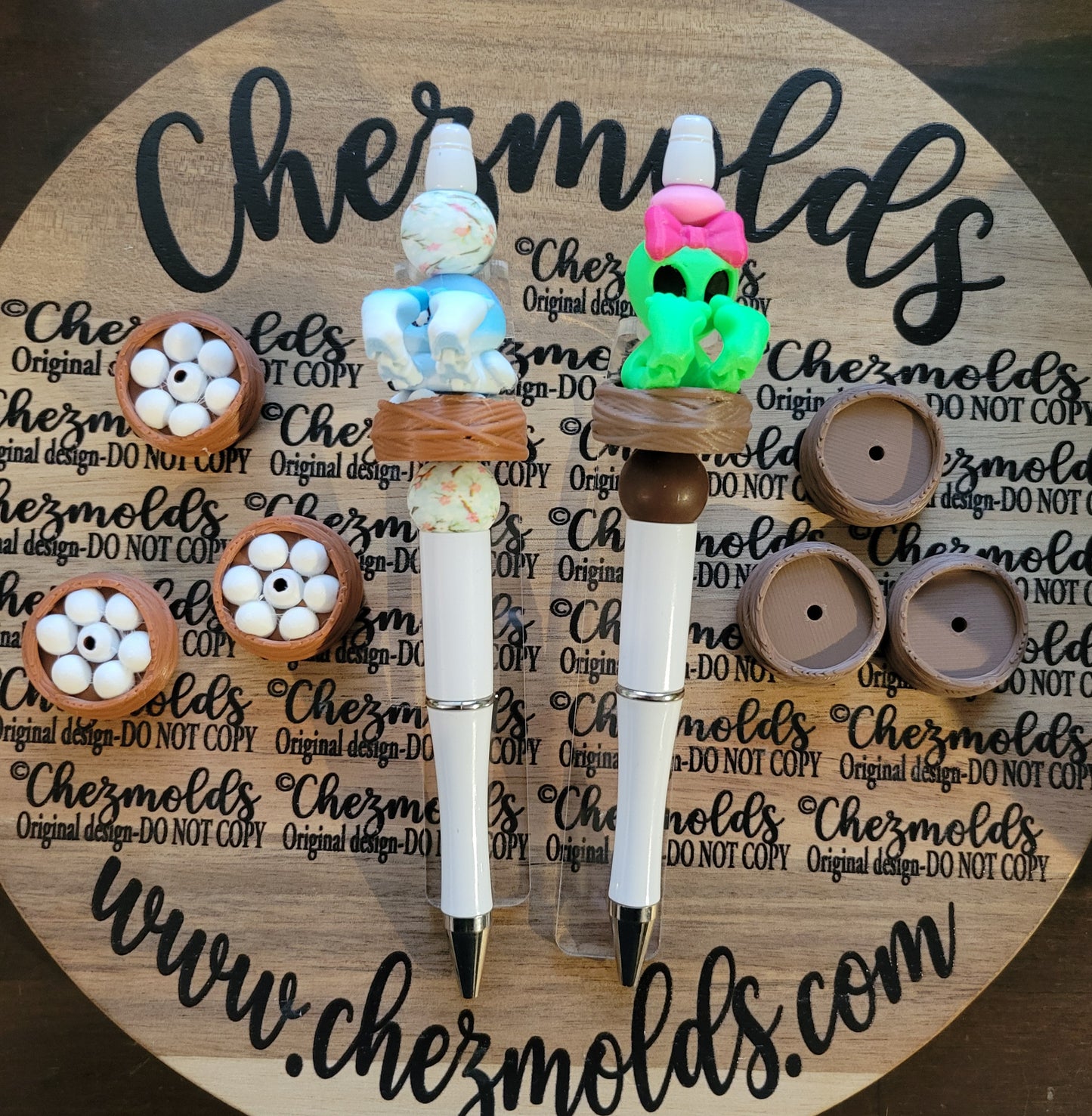 CE 3d printed focal Bead-birds nest