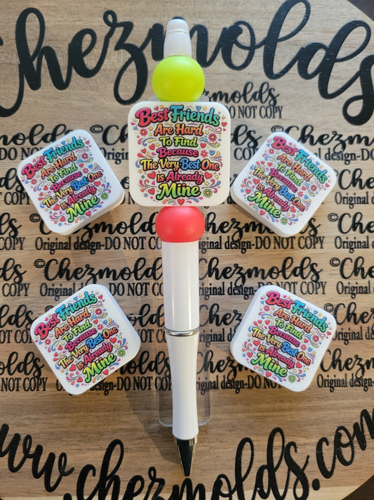 CE 3d printed focal Bead-Best friends are hard to find- CG exclusive design